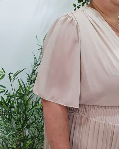Combinaison femme grande taille fluide plissée