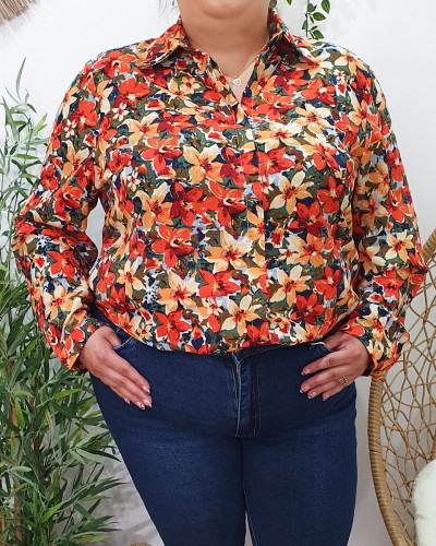 Chemisier femme fleuri multicolore Josiane 20646