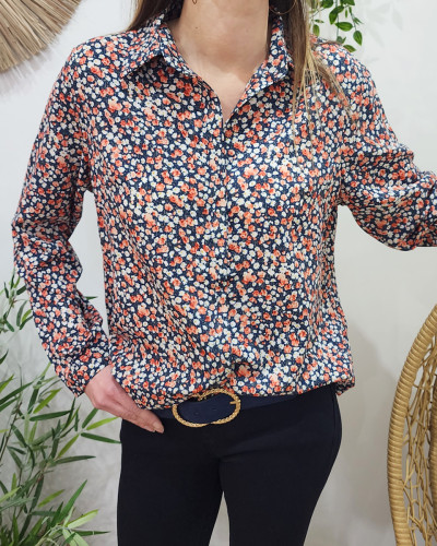 Chemise à deals fleurs femme