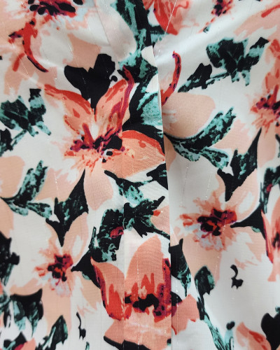 Chemisier femme fleuri rose Peggy
