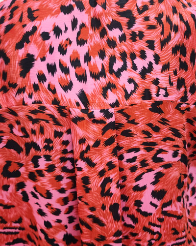 Chemisier femme léopard rouge et rose