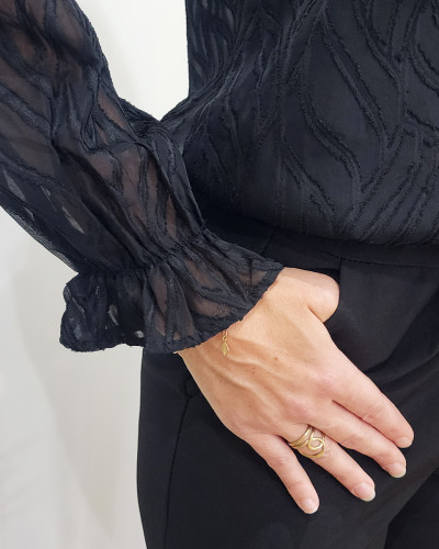 Chemisier femme noir Laia