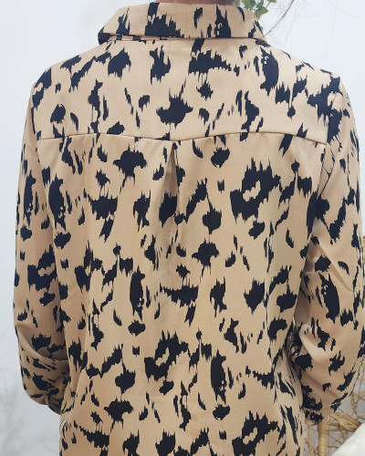 Chemisier femme taupe et noir Paula
