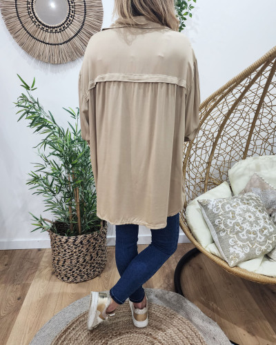 Chemisier femme oversize unie