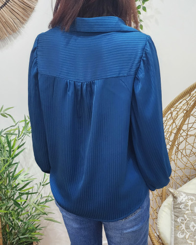 Chemisier femme bleu Andréa