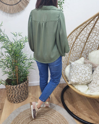 Chemisier femme vert Andréa