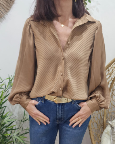 Chemisier femme camel Andréa