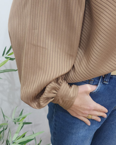 Chemisier femme camel Andréa