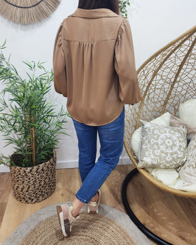 Chemisier femme camel Andréa