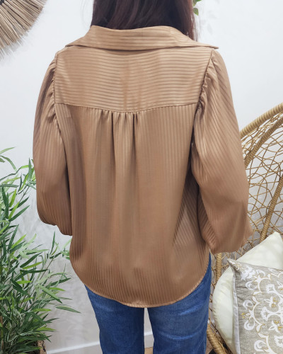 Chemisier femme camel Andréa