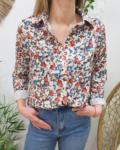 Chemisier femme a fleurs hot sale