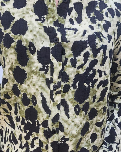 Chemisier femme kaki et noir Virginia