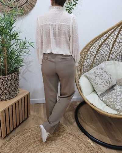Chemisier femme beige Isaura