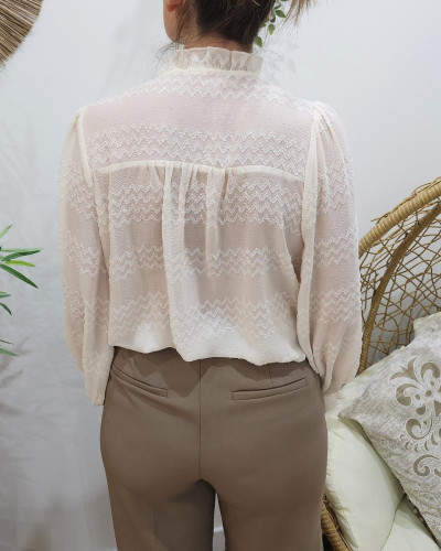 Chemisier femme beige Isaura
