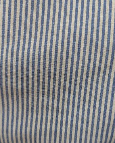 Chemisier femme rayé bleu et blanc broderies ajourées Méline