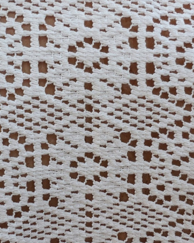Chemisier femme à nouer crochet écru