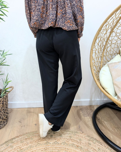 Pantalon femme bleu marine fluide Zéa