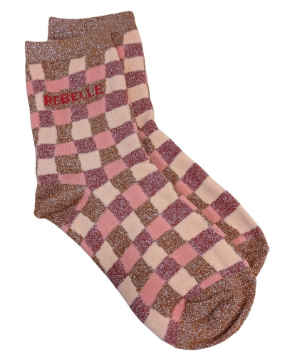 Chaussettes à carreaux et paillettes Rebelle
