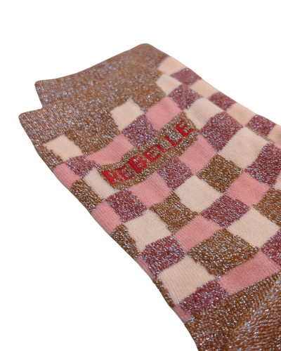 Chaussettes à carreaux et paillettes Rebelle