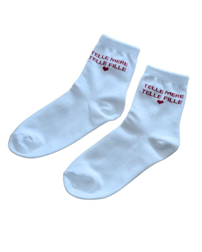 Chaussettes femme Telle mère telle fille rouge