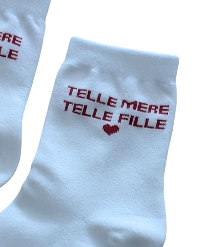 Chaussettes femme Telle mère telle fille rouge