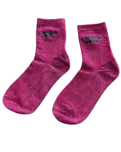Chaussettes à paillettes femme L'amour infini