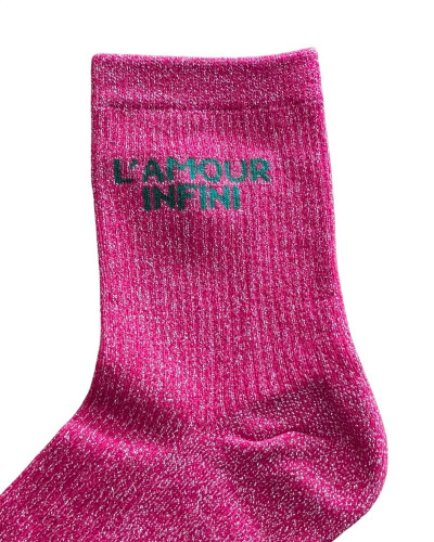 Chaussettes à paillettes femme L'amour infini