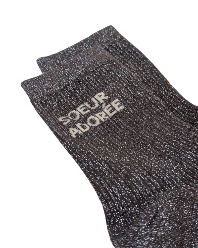 Chaussettes à paillettes Soeur adorée