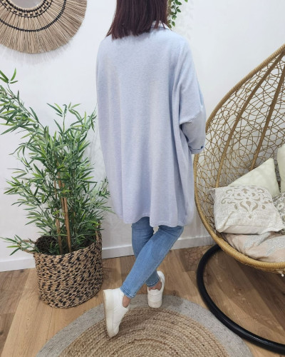 Gilet long femme uni