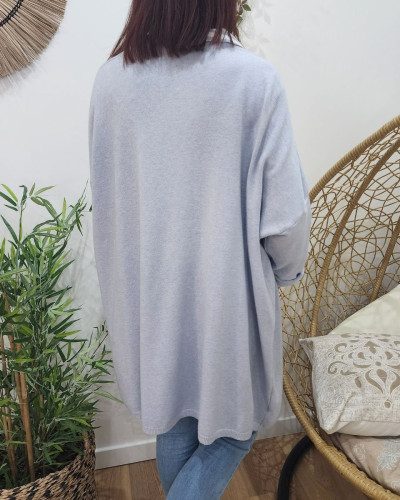 Gilet long femme uni