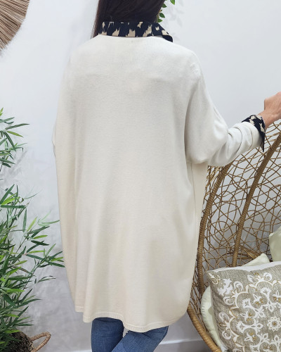 Gilet long femme uni