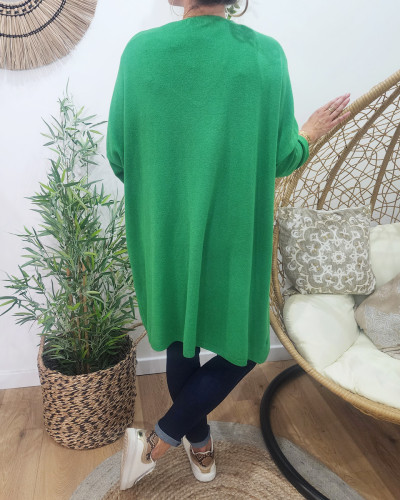 Gilet long femme uni