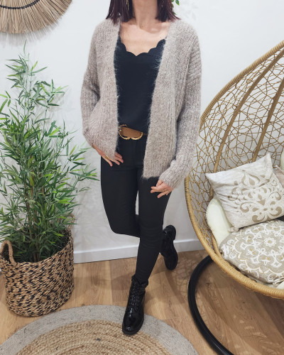 Gilet taupe sales femme