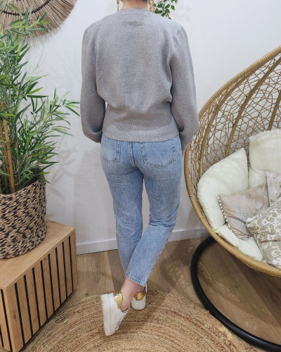Gilet femme gros bouton doré Giana