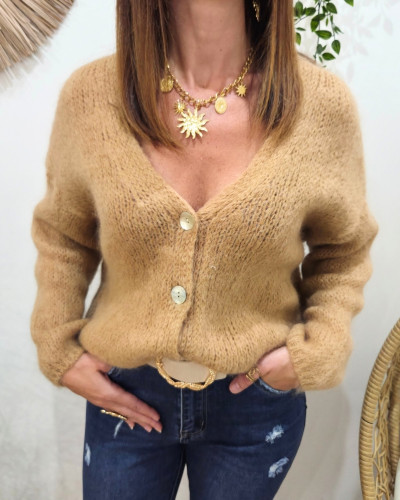 Gilet femme boutons nacrés Begonia