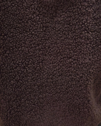 Gilet femme sans manche bouclettes choco Candice