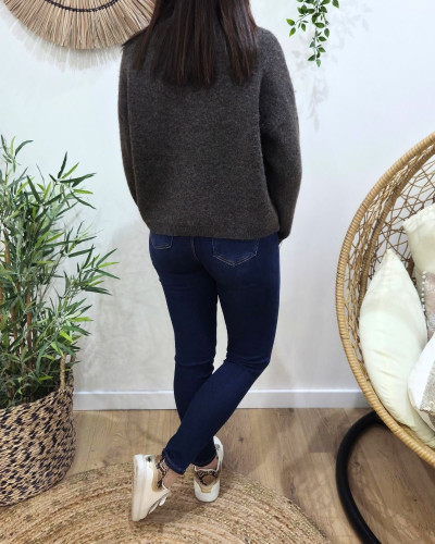 Gilet femme camel boutons soleil doré