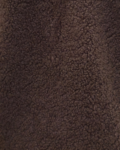 Gilet femme sans manche bouclettes marron choco Alya