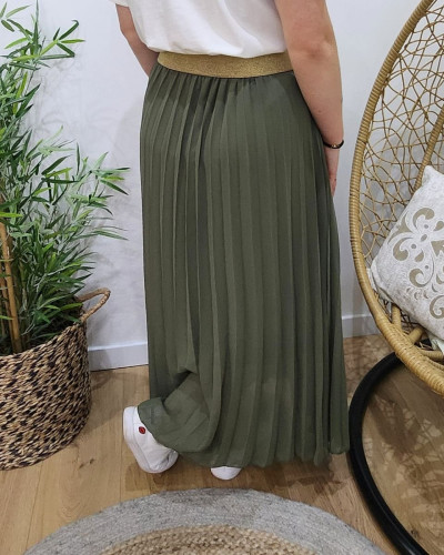 Jupe longue plissée grande taille shop