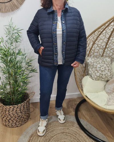Doudoune femme bleu marine online