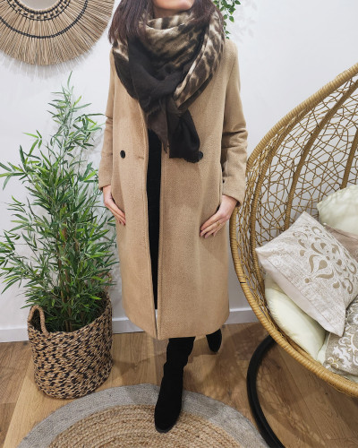 Long manteau femme online camel