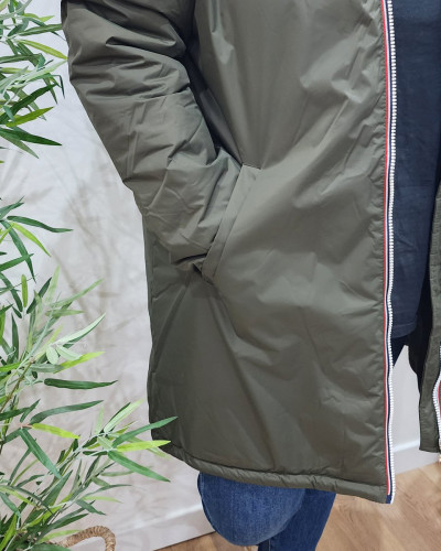 Parka femme kaki fourrée à capuche Petra
