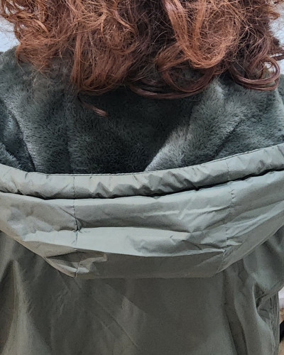 Parka femme kaki fourrée à capuche Petra