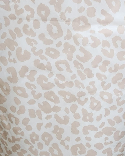 Parka fine femme longue réversible or et beige Léopard