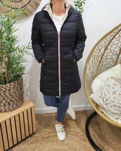 Parka femme dorée réversible doudoune noir Azylis