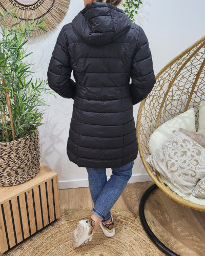 Parka femme dorée réversible doudoune noir Azylis