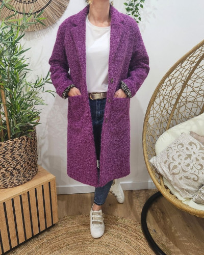 Manteau femme doublure léopard Jenny-Violine