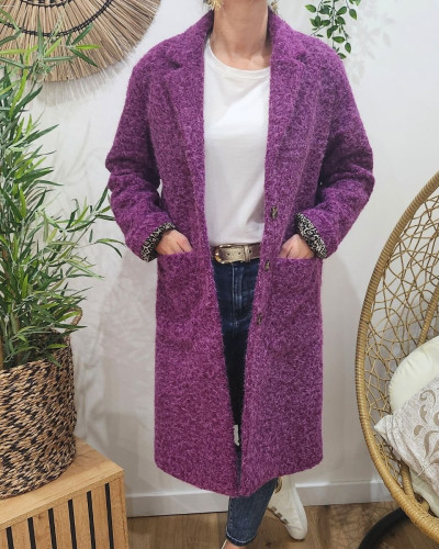 Manteau femme doublure léopard Jenny-Violine