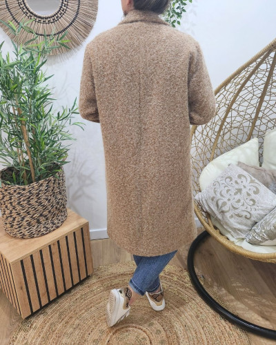 Manteau femme doublure léopard Jenny-Camel