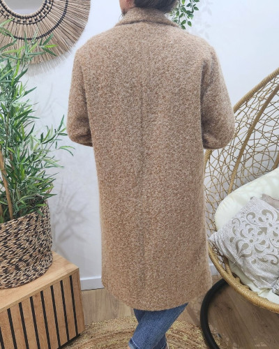 Manteau femme doublure léopard Jenny-Camel
